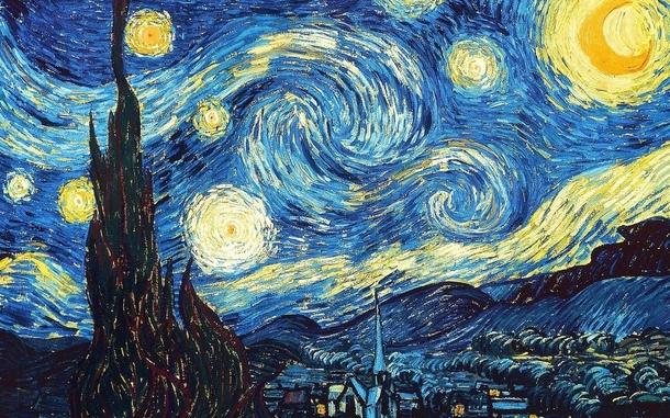 Pic #2 - Look at the center of this image for sec then watch Starry Night come to life