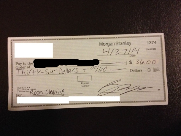 Pic #2 - My college roommates write me checks for utilities every month This is my collection for the year