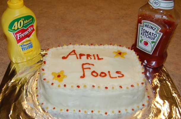 Pic #2 - My fiancs aunt told her cousin they could have cake for dinner on April Fools Day He wasnt expecting what he bit in to
