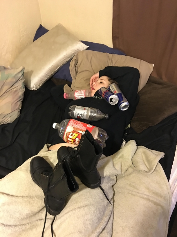 Pic #2 - My gf fell asleep while watching a movie and refused to wake back up Got bored and decided to have some fun