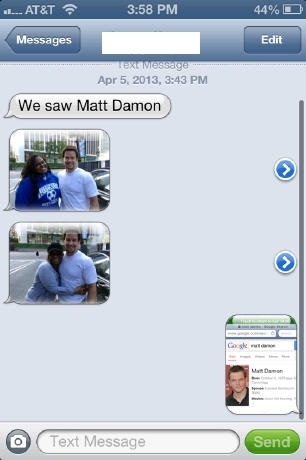 Pic #2 - My sisters friend met Matt Damon