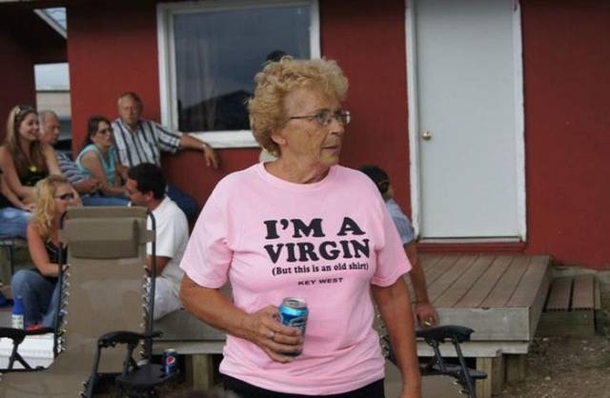 Pic #2 - Old people wearing funny shirts - Meme Guy