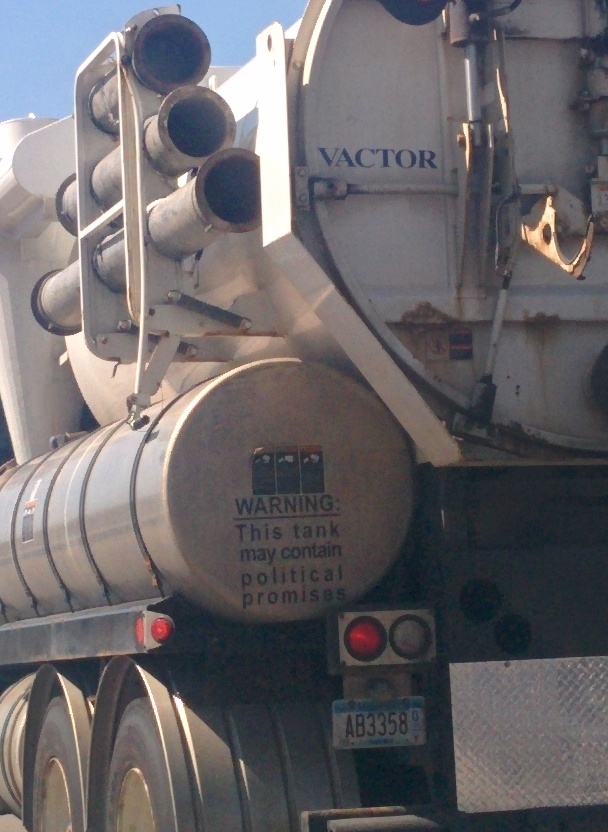 Pic #2 - We were driving behind a sewer truck today when suddenly