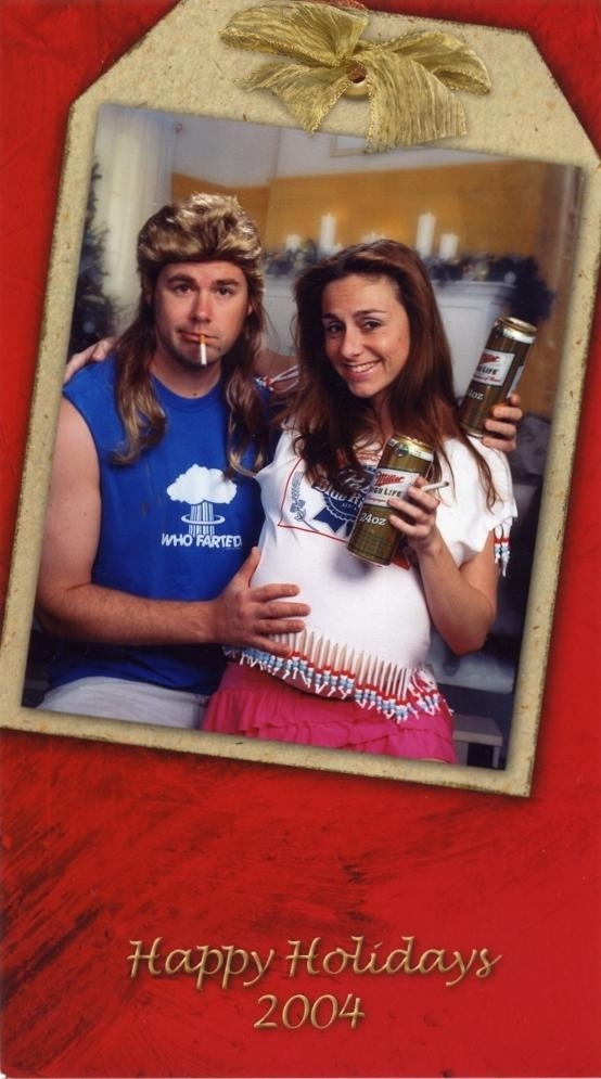 Pic #2 -  years of Christmas cards dressing up like other people each year