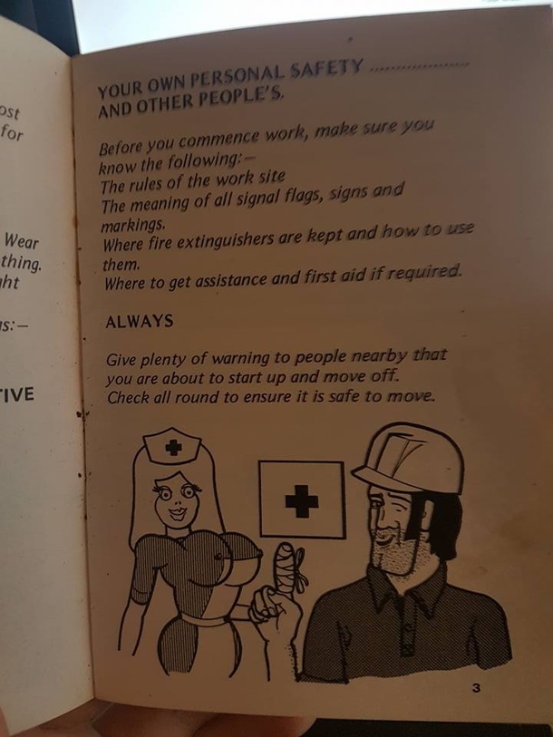 Pic #2 - You can tell this old safety manual was made for a male audience