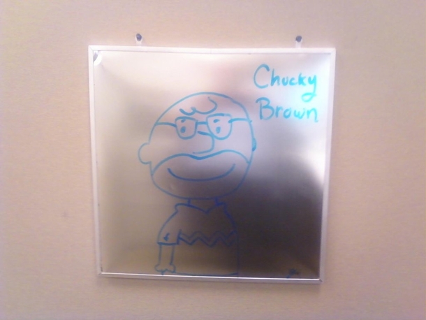Pic #24 - Every week I draw a new version of my co-worker on his dry erase board He is a quiet  year old man and doesnt really know how to feel about this