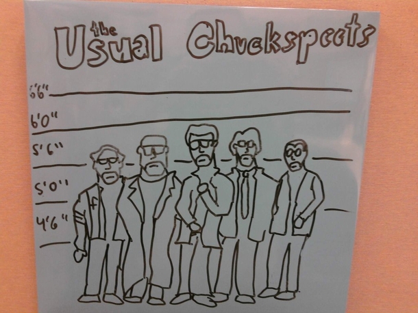 Pic #28 - Every week I draw a new version of my co-worker on his dry erase board He is a quiet  year old man and doesnt really know how to feel about this
