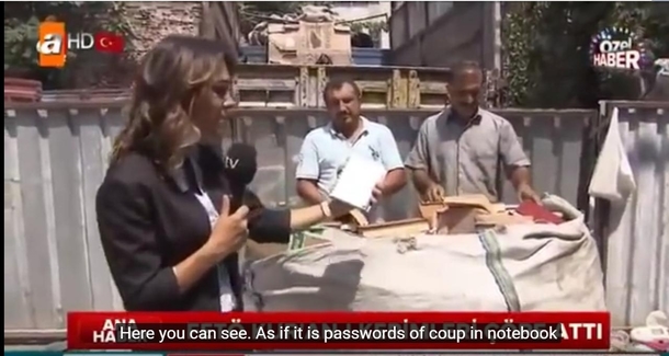 Pic #3 - ATV Breaking News in Turkey thought that GTA IV cheat codes which are found in a trash are related to the coup attempt