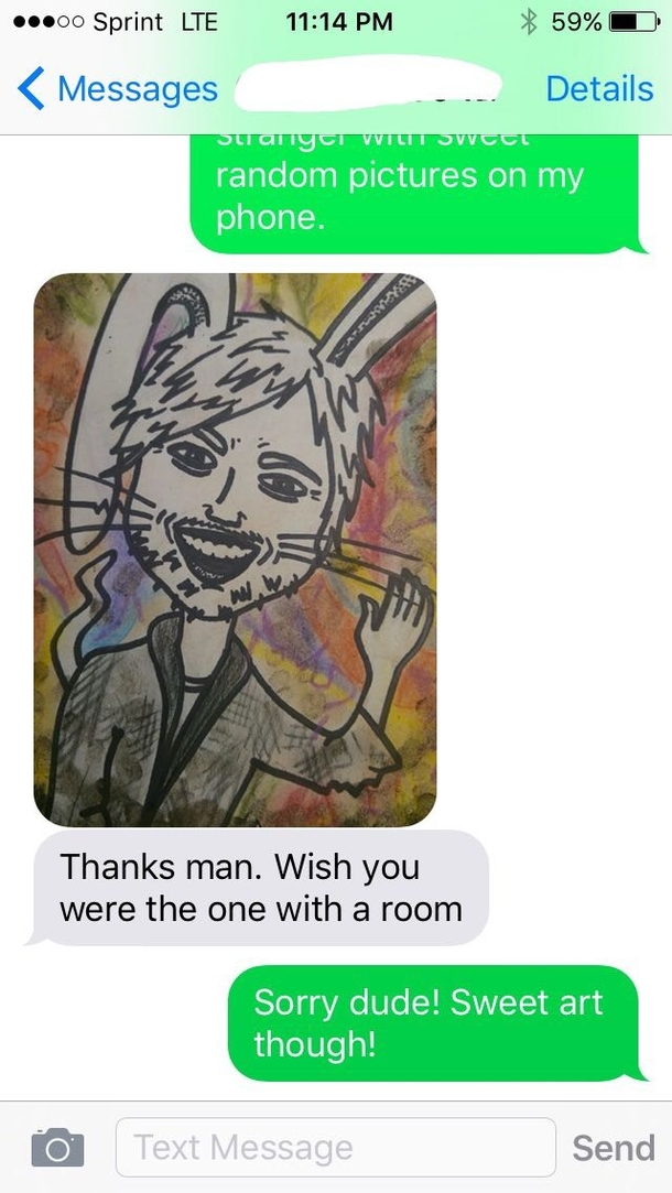 Pic #3 - Hunter message Helen back Shes interested in the room