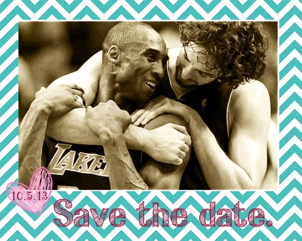 Pic #3 - I noticed that a lot of photos of Kobe Bryant and Pau Gasol look like engagement photos so I made these