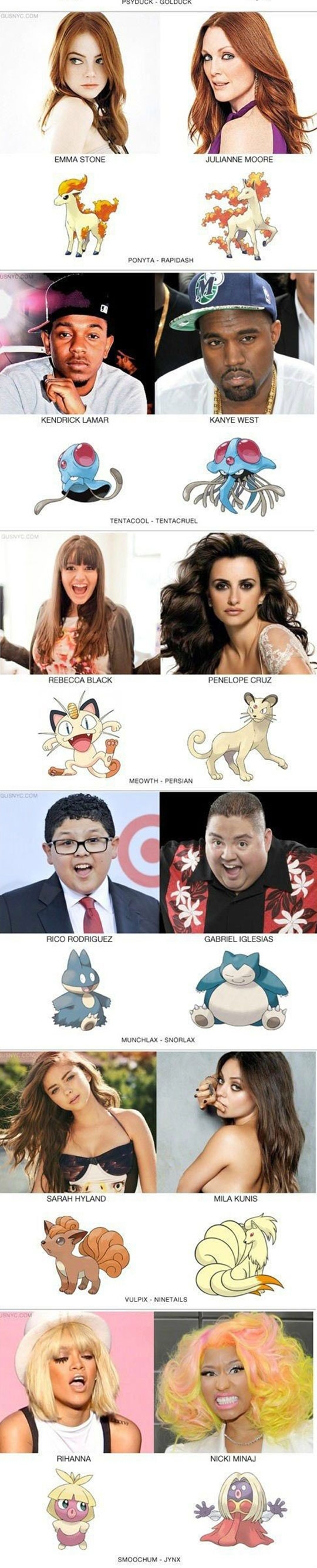 Pic #3 - If celebrities were Pokemon