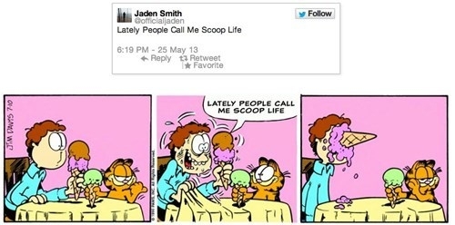 Pic #3 - Jaden Smiths tweets make sense in the Garfield World