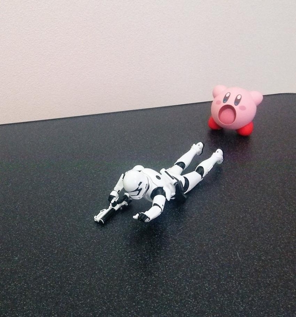 Pic #3 - Kirby swallows a Stormtrooper