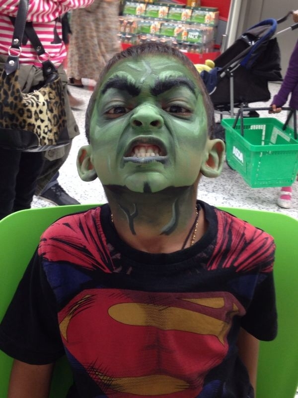 Pic #3 - My brother just did some face-painting for a local supermarket Not all the kids were happy about it