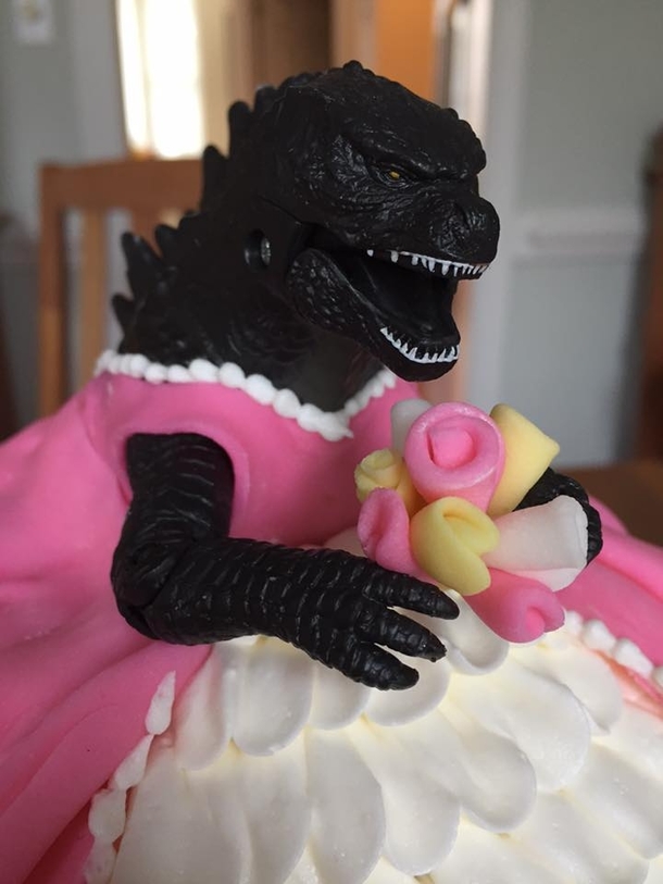 Pic #3 - My dad has been Godzillas biggest fan since day one This is the bday cake I made him this year