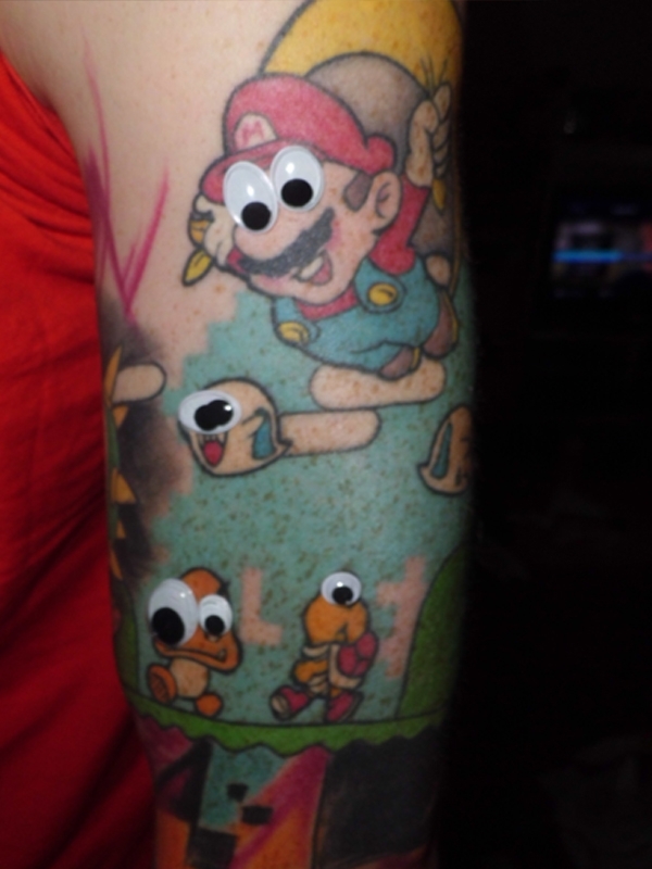 Pic #3 - My -year old niece decided to put googly eyes on my tattoos