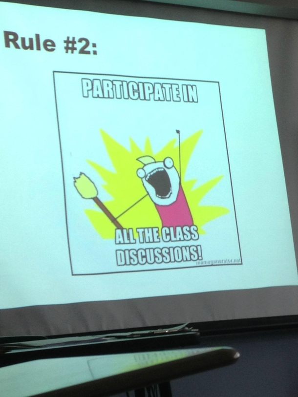 Pic #3 - What you get when your new teacher is a Redditor