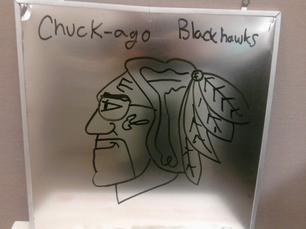 Pic #32 - Every week I draw a new version of my co-worker on his dry erase board He is a quiet  year old man and doesnt really know how to feel about this