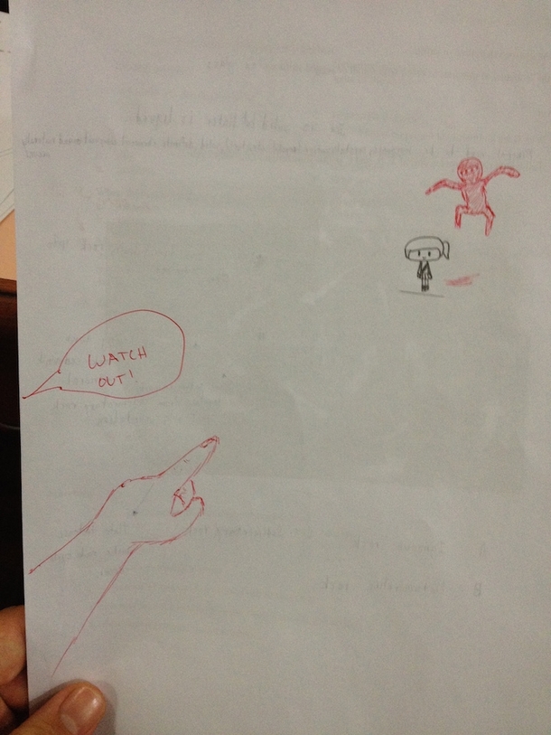 Pic #4 - As an th to th grade science teacher I noticed my students would draw a lot on their papers Anytime I came across a drawing I added something to it