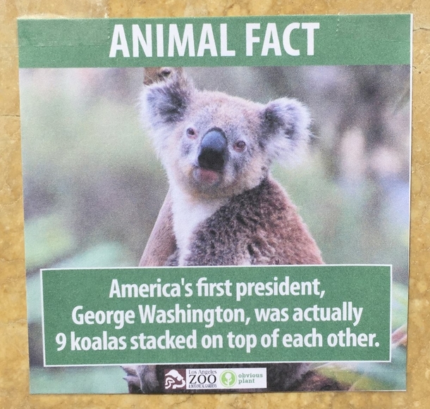 Pic #4 - Guy puts fake signs around the LA Zoo