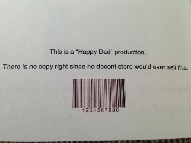 Pic #4 - I finally graduated from college so my cynical dad surprised me with a homemade card