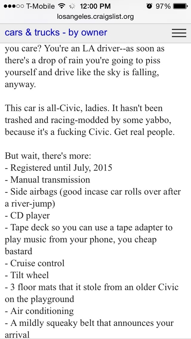 Pic #4 - I wish i was this creative when I sold my car