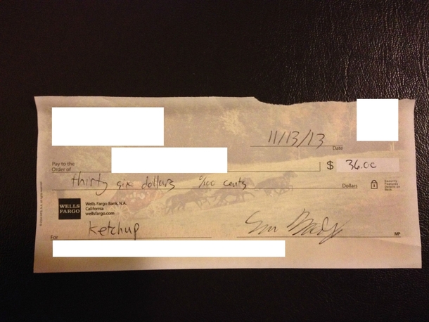 Pic #4 - My college roommates write me checks for utilities every month This is my collection for the year