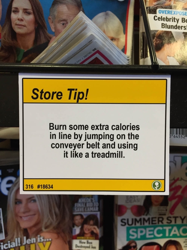 Pic #5 - I added some shopping tips to a nearby grocery store