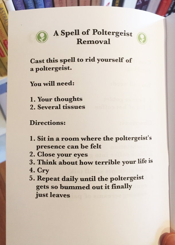 Pic #5 - I made a book of magic spells and left it in a metaphysical shop