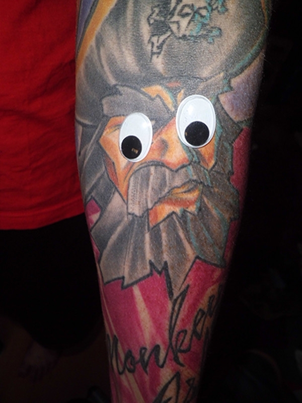 Pic #5 - My -year old niece decided to put googly eyes on my tattoos