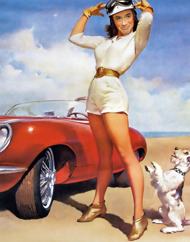 Pic #5 - Robert Downey Jr Portrayed as Pinup Girls