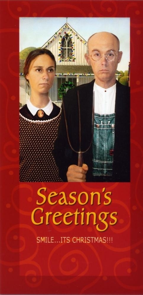 Pic #5 -  years of Christmas cards dressing up like other people each year