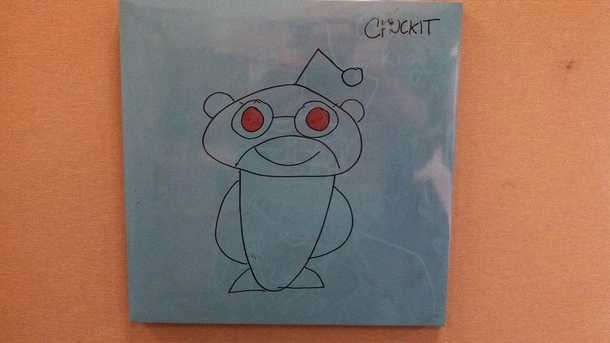 Pic #57 - Every week I draw a new version of my co-worker on his dry erase board He is a quiet  year old man and doesnt really know how to feel about this