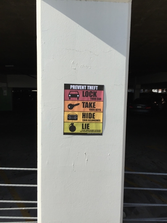 Pic #6 - I added some new anti-theft signs to a mall parking lot
