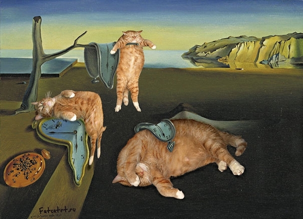 Pic #6 - Russian Artist Inserts Her Fat Cat Into Iconic Painting