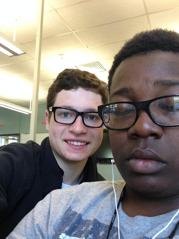 Pic #7 - I like taking selfies with classmates who fall asleep in class