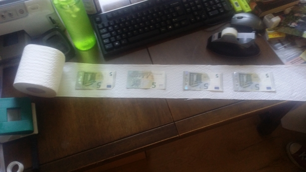 Pic #7 - I owed my Dad some money so I went to the bank and got it all in s  of them