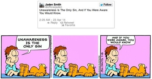 Pic #7 - Jaden Smiths tweets make sense in the Garfield World