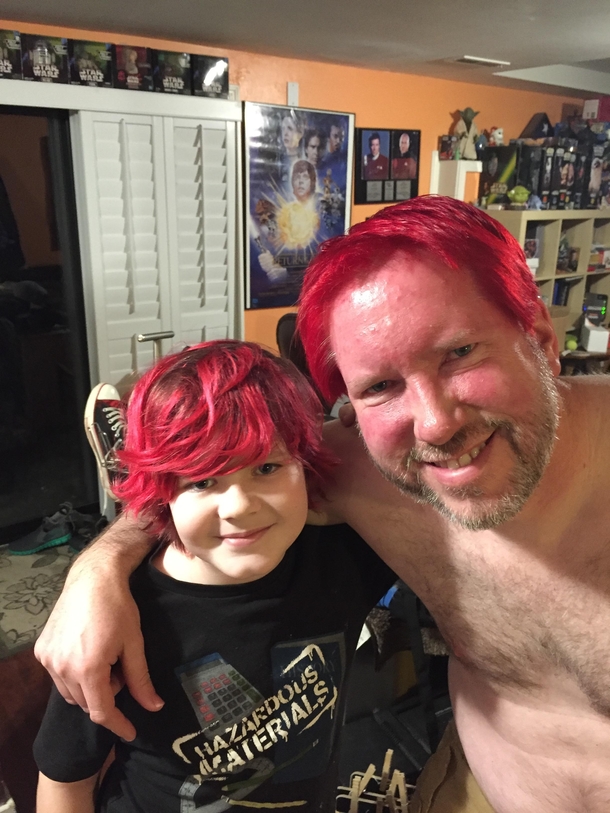 Pic #7 - My brother and dad made a bet dad lost had had to dye his hair