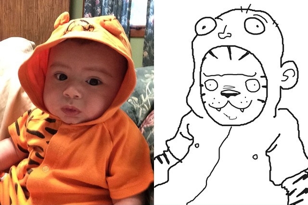 Pic #7 - People post selfies other people draw them