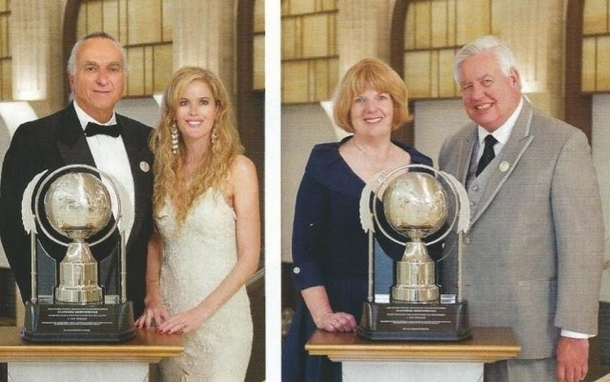 Pic #8 - All of these dumb-asses have each given Scientology  million so they could pose for these stupid pictures next to those stupid trophies