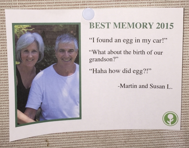 Pic #8 - I wrote some fake Best Memories of  and left them on a community bulletin board