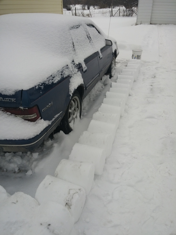 Pic #9 - My roommate left on a cruise for a week right before all these snowstorms I decided to play a little prank on him