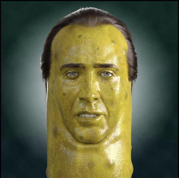 Picolas Cage - Half Man Half Pickle Found on FB Marketplace