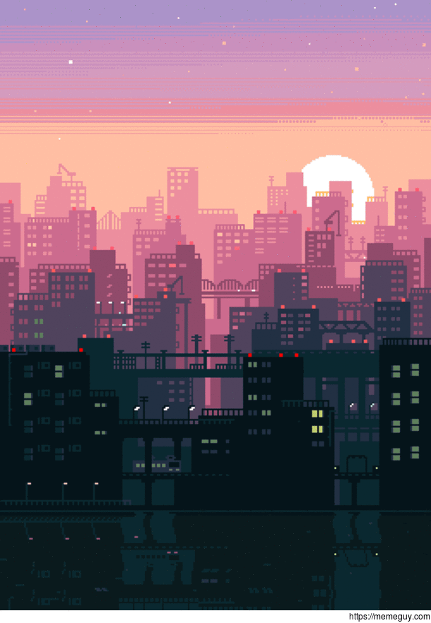 Pixelated Cityscape