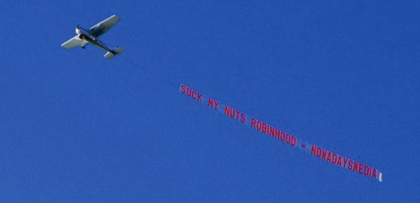 Plane with sign Pleasanton CA
