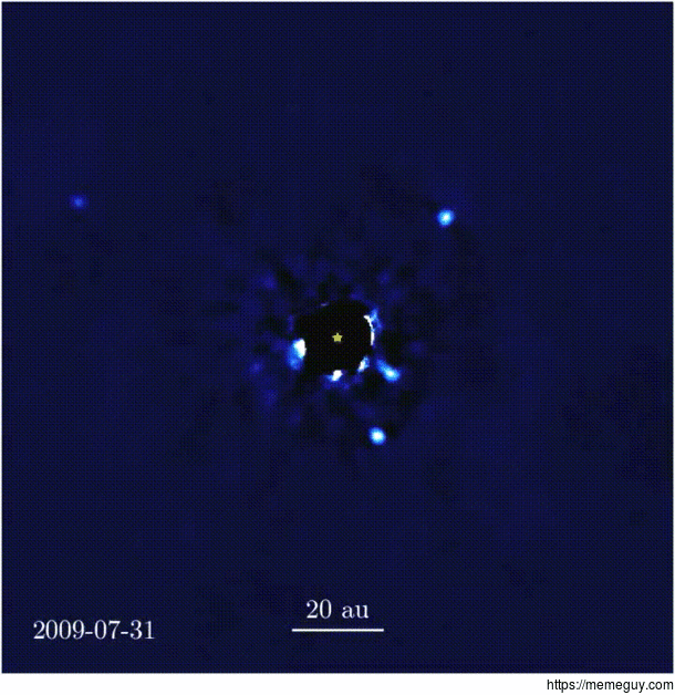 Planets orbiting a star in another solar system