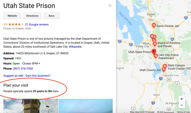 Planning a trip to the state prison Utah got no chill