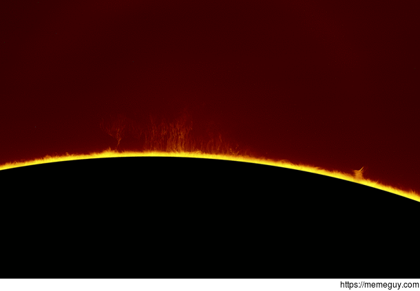 Plasma rain on the surface of the sun through my solar telescope