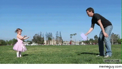 Playing ball with the daughter - downvote version